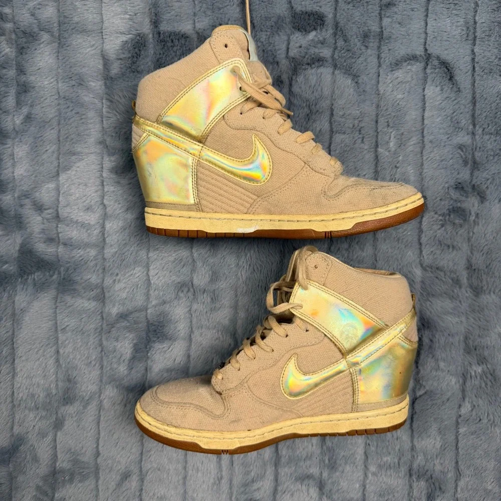 Nike Dunk Sky High City Pack Tokyo Womens Size 9 Beige Wedge 598216-003